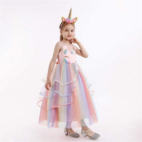 img 1 attached to 🦄 Enchanting Princess Unicorn Birthday Dresses Costume: Celebrate in Magical Style