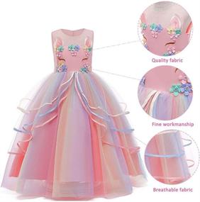 img 2 attached to 🦄 Enchanting Princess Unicorn Birthday Dresses Costume: Celebrate in Magical Style