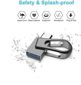 img 2 attached to High Capacity 64GB USB C Flash Drive - Dual USB 3.0 Pen Drive for Type-C Android, MacBook & More