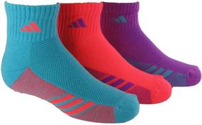 img 2 attached to adidas Kids' Cushioned No Show Socks for Girls (Set of 3)