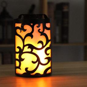 img 1 attached to 🏮 yucanucax Decorative Lanterns: Flameless Candle Wall Sconces with Timer - Flickering Flame Light for Indoor/Outdoor Use (2 Pack)