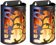 🏮 yucanucax decorative lanterns: flameless candle wall sconces with timer - flickering flame light for indoor/outdoor use (2 pack) логотип