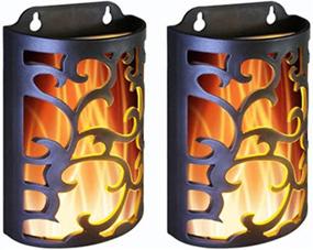 img 4 attached to 🏮 yucanucax Decorative Lanterns: Flameless Candle Wall Sconces with Timer - Flickering Flame Light for Indoor/Outdoor Use (2 Pack)