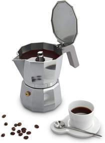 img 3 attached to ☕ Alessi Moka Espresso Coffee Maker, 3 cup capacity, in sleek grey shade