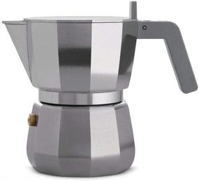 img 4 attached to ☕ Alessi Moka Espresso Coffee Maker, 3 cup capacity, in sleek grey shade