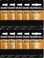 🔋 долговечная мощность: 10 батарей duracell 357/303 a76 px76 sr44w/sw lr44 ag13 из серебряного оксида логотип