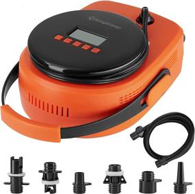 img 4 attached to KingCamp 20PSI Electric Air Pump - Portable Inflatable SUP Pump 12V Compressor for Boats, Water Sports, and Tents