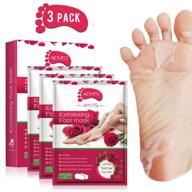 🌹 repair your rough heels with foot mask 3 pack – exfoliating peel for cracked heels, dead skin & calluses (rose) logo