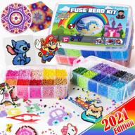 funzbo mega fuse beads set for kids craft art - 106 patterns fusebead melty fusion colored arts and crafts kit for boys girls age 4 5 6 7 8 year old classroom logo