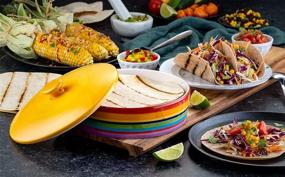 img 3 attached to Ceramic Tortilla KooK Colorful Tortillas: Vibrant and Stylish Cookware for Flavorful Tortillas