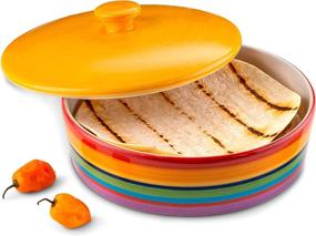 img 4 attached to Ceramic Tortilla KooK Colorful Tortillas: Vibrant and Stylish Cookware for Flavorful Tortillas