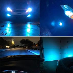 img 2 attached to 💡 Ice Blue BRISHINE H3 LED Fog Light Bulbs - 2 Pack | Super Bright 3030 Chips | Perfect for Car Fog Lights & DRL