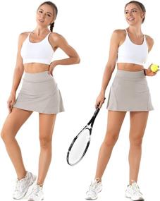 img 3 attached to Women's High-Waisted Pleated Tennis Skirt with Pockets: 2-in-1 Shorts Skirt for Sport, Golf, and Running - Stylish Activewear