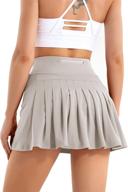 women's high-waisted pleated tennis skirt with pockets: 2-in-1 shorts skirt for sport, golf, and running - stylish activewear логотип