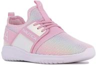 comfortable rainbow athletic shoes for girls - nautica kappil sneaker logo