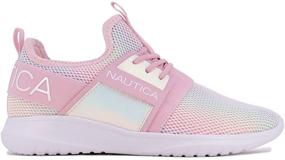 img 3 attached to Comfortable Rainbow Athletic Shoes for Girls - Nautica Kappil Sneaker