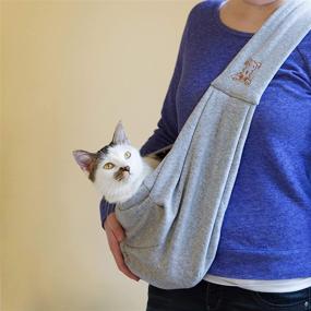 img 2 attached to 🐶 iPrimio Dog and Cat Sling Carrier: Hands-Free Reversible Pet Papoose Bag for Outdoor Travel