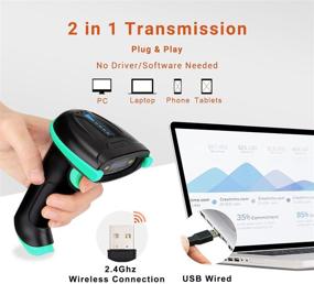 img 1 attached to Tera Barcode Scanner Wireless Versatile 2-In-1 (2