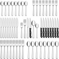 🍴 premium hiware 72-piece stainless steel silverware set for 12 - mirror polished cutlery set for home, restaurant & hotel - dishwasher safe logo