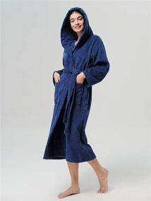img 1 attached to 🛀 SIORO Women's Hooded Terry Cloth Robe: Soft & Cozy Long Bathrobe for Warmth and Comfort