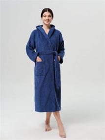 img 3 attached to 🛀 SIORO Women's Hooded Terry Cloth Robe: Soft & Cozy Long Bathrobe for Warmth and Comfort