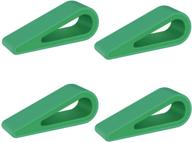 📚 mosiso 4 pack laptop stands - portable lightweight anti-slip silicone desk riser - durable flatform kickstand holder - compact hollow design elevation for notebook, keyboard, tablet - green logo