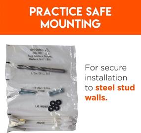 img 3 attached to 📺 TV Mounting Kit for Steel Studs with Tilt & Low Profile TV Mounts - Includes 4 Snaptoggle Anchors, Steel Drill Bit, and Mounting Hardware