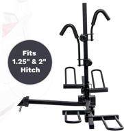 🚲 kac e2 1.25-inch and 2-inch hitch receiver mount bike rack carrier with 2-bike capacity for truck, suv, and car - platform tray style, compact folding design - (adapter included) – not suitable for rv use logo