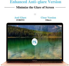 img 1 attached to 👁️ 2-Pack Blue Light Blocking Anti Glare Screen Protector for 2020-2018 MacBook Air 13 with Touch ID A1932 A2179 A2337 / 2016-2019 MacBook, Eye Protection Screen Filter