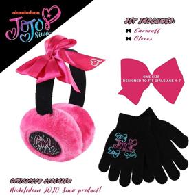 img 2 attached to 🧤 Зимние наушники и перчатки для детей Ny Nickelodeon: JoJo Siwa Ear Warmers для маленьких девочек (возраст 4-7 лет)