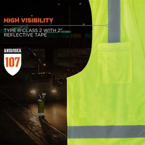 img 3 attached to 🔦 Elevate Safety with Ergodyne GloWear 8249Z: High-Visibility Reflective Gear for Surveyors