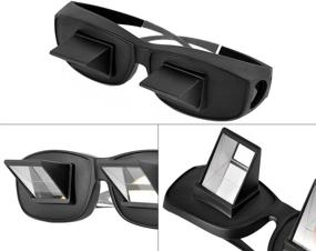 img 2 attached to 🕶️ DS. DISTINCTIVE STYLE Prism Glasses - Lazy Glasses for Horizontal TV Watching and Bedtime Reading - Black