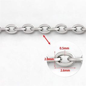 img 1 attached to 65 Feet Long Stainless Steel Chains for Jewelry Making with Lobster Clasps – Easy-to-Use Necklace Chain for Men and Women (2.0mm Wide)