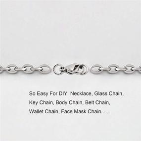 img 2 attached to 65 Feet Long Stainless Steel Chains for Jewelry Making with Lobster Clasps – Easy-to-Use Necklace Chain for Men and Women (2.0mm Wide)