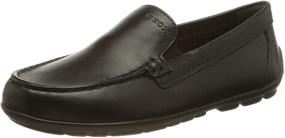 img 4 attached to 👞 Stylish and Comfortable: Geox New Fast Moccasin Black Boys' Shoes