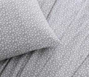 img 1 attached to 🛏️ Marimekko Percale Collection Queen Sheet Set: 100% Cotton, Crisp & Cool, Lightweight & Moisture-Wicking Bedding in Pikkuinen Unikko Grey