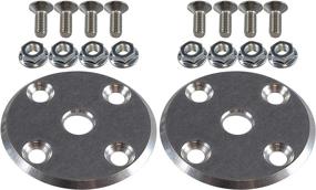 img 2 attached to 🔩 ICT Billet Aluminum Hood Pin Plate Kit - Improved Replacement Plates for 551444