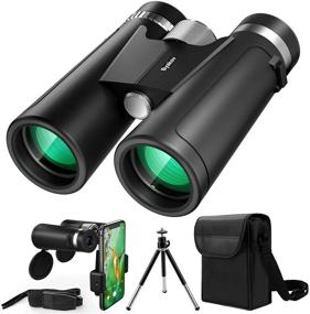 img 4 attached to 🔭 High-Performance Byakov 12x42 Binoculars for All Ages, Compact Hunting Binoculars with Enhanced Weak Light Vision, 18mm Large Eyepiece Binoculars for Bird Watching, Outdoor Sports and Concerts, Equipped with BAK4 FMC Lens