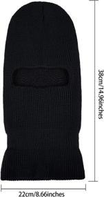 img 2 attached to 🎿 WILLBOND Knitted Ski Full Face Covering Adult Winter Balaclava - 2 Pack, Perfect for Outdoor Sports