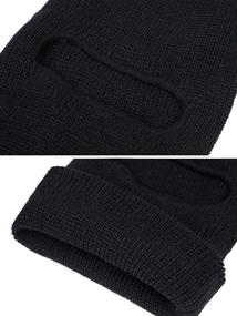 img 1 attached to 🎿 WILLBOND Knitted Ski Full Face Covering Adult Winter Balaclava - 2 Pack, Perfect for Outdoor Sports