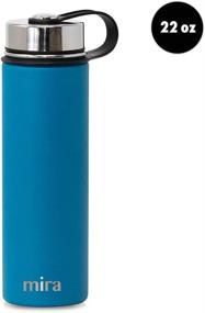 img 3 attached to 💧 MIRA 22oz Stainless Steel Vacuum Insulated Wide Mouth Water Bottle - Thermos for 24 Hours Cold, 12 Hours Hot - Double Wall Hydro Travel Flask - Hawaiian Blue