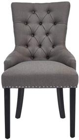 img 3 attached to 🪑 CangLong Dark Grey Button-Tufted Dining Side Chair: Modern Elegance for Dining Room and Bedroom