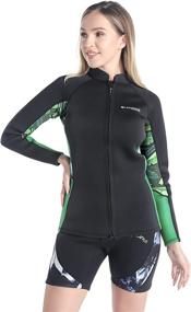 img 4 attached to LayaTone Wetsuits Neoprene Snorkeling Swimwear Sports & Fitness for Water Sports