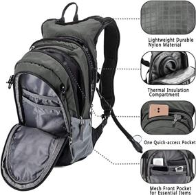 img 2 attached to SHARKMOUTH Hiking Hydration Backpack Pack with 2.5L BPA Free Water Bladder - Spacious and Comfortable for Extended Hikes, Day Excursions, Daypack Travel, and Journeys