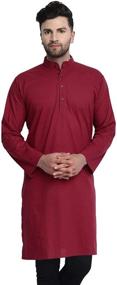 img 4 attached to Sattva Indian Banded Classic Collar Men's Clothing and Shirts