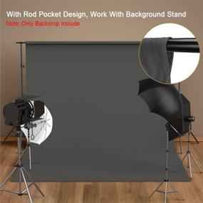 img 2 attached to 📷 UTEBIT 10x12ft Gray Backdrop Photography Polyester Background Chromakey Portrait Grey Screen | 3x3.6M Large Collapsible Background Cloth for Photoshoot, Videos, and Studio | Ideal Back Drop for Professional Photos