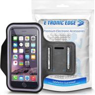 e tronic edge cell phone arm band: secure arm band pouch for iphone 12 pro, galaxy s8 & more logo