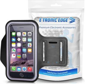 img 4 attached to E Tronic Edge Cell Phone Arm Band: Secure Arm Band Pouch for iPhone 12 Pro, Galaxy S8 & More