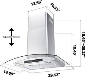 img 3 attached to High-Powered 30-inch Range Hood with Soft Touch Control, Timer Delay, and Clean Function - CIARRA CAS75502