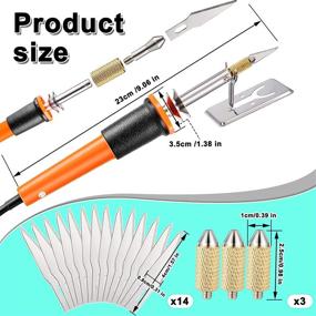 img 3 attached to 🔌 Electric Hot Knife Cutter Tool with 19 Pieces, Metal Stand, 14 Blades - Ideal for Cutting & Carving Soft Thin Styrofoam